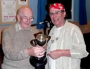 Bernard presenting the Abbey Cup to Brian Bernard presenting the Abbey Cup to Brian