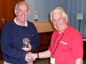 Brian receiving the Currie Cup from Laurie Brian receiving the Currie Cup from Laurie